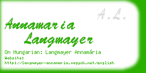 annamaria langmayer business card